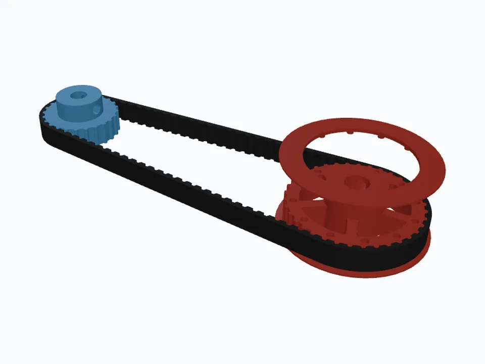 AT5 24T & 36T, Heat-Set Insert Set Screws: the drive with its belt