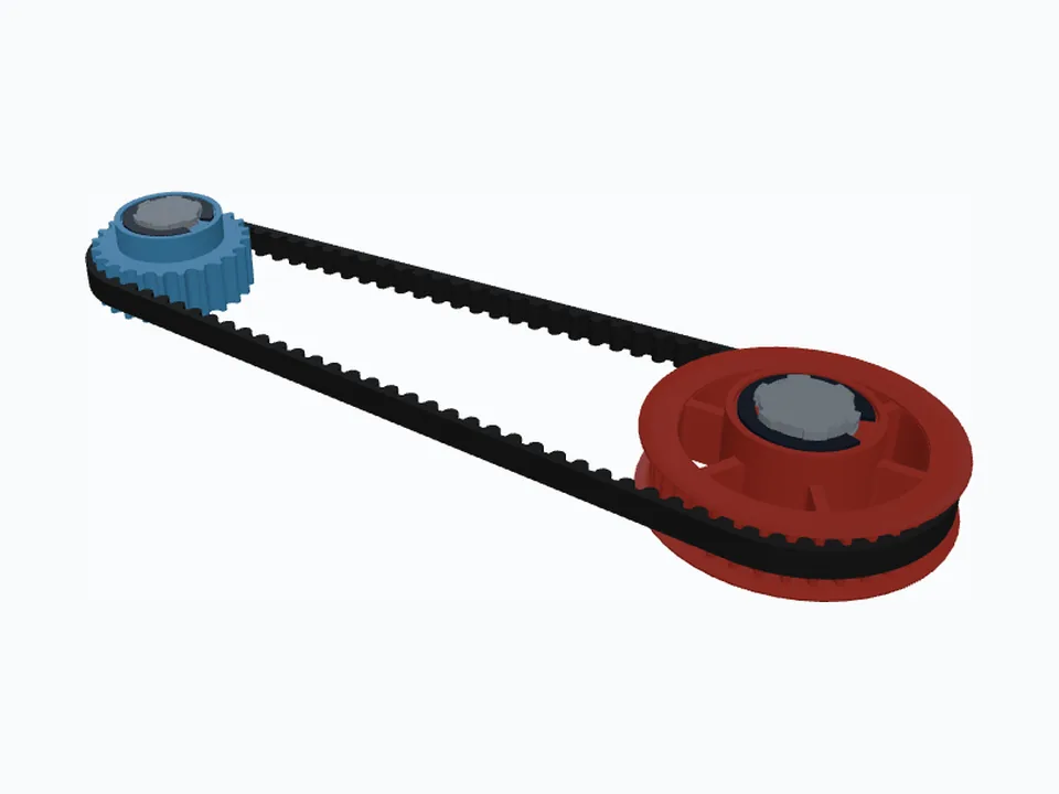 HTD 8M 24T & 36T, ISO 14 Splined Bores — 3D view